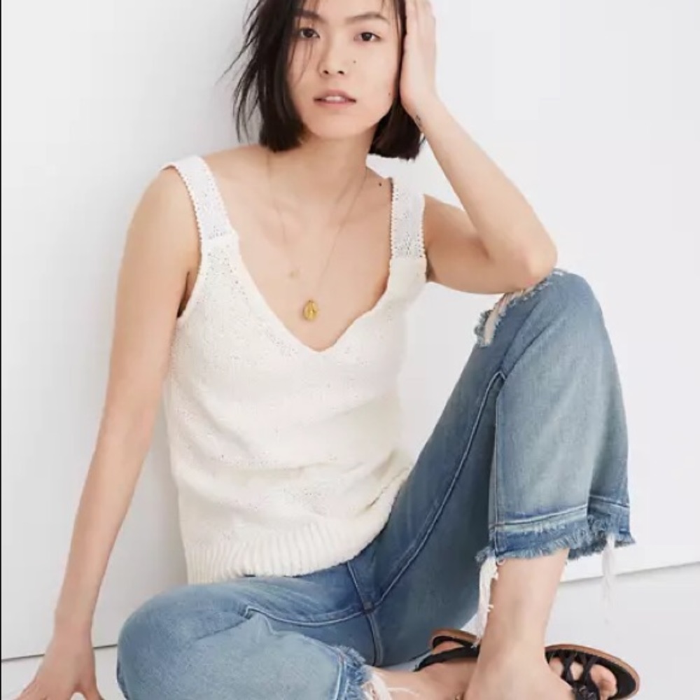 Madewell Crochet-Strap Sweater Tank